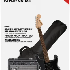 GUITARS Fender Squier Affinity Series HSS Stratocaster Package Charcoal Frost Metallic