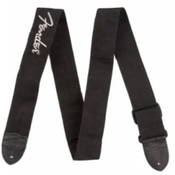 Fender 2 Black Poly Strap W/ Grey Fender Logo