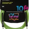 Fender Pro Glow In The Dark Cable 10ft Green 1 Fender Pro Glow In The Dark Cable 10ft Green