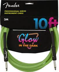 Fender Pro Glow In The Dark Cable 10ft Green