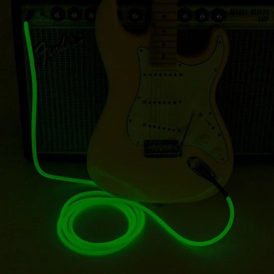 Fender Pro Glow In The Dark Cable 10ft Green 4 Fender Pro Glow In The Dark Cable 10ft Green