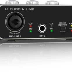 Behringer U-Phoria UM2 Audiophile 2x2, 48kHz USB Audio Interface With XENYX Mic Preamp