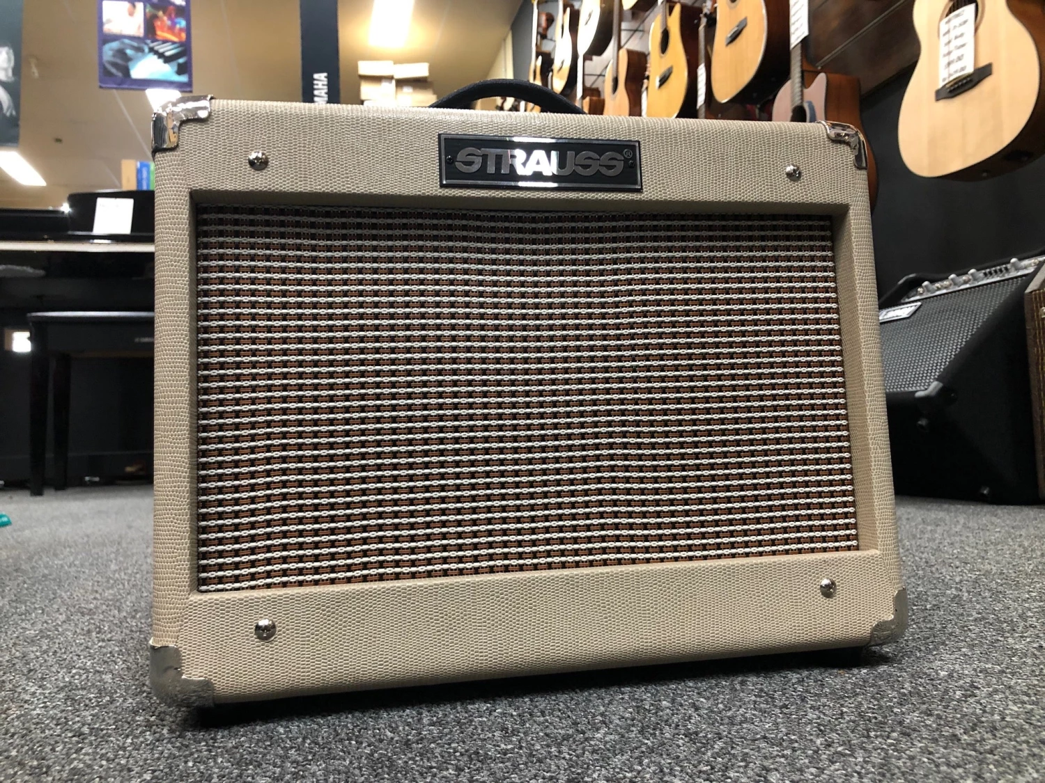 Strauss SM-T5 5 Watt Combo Valve Amplifier (Cream) AMPS/FX 4 Strauss SM-T5 5 Watt Combo Valve Amplifier (Cream) AMPS/FX