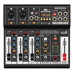AMPS/FX Italian Stage 2MIX4FXU 4-Channel Stereo Mixer