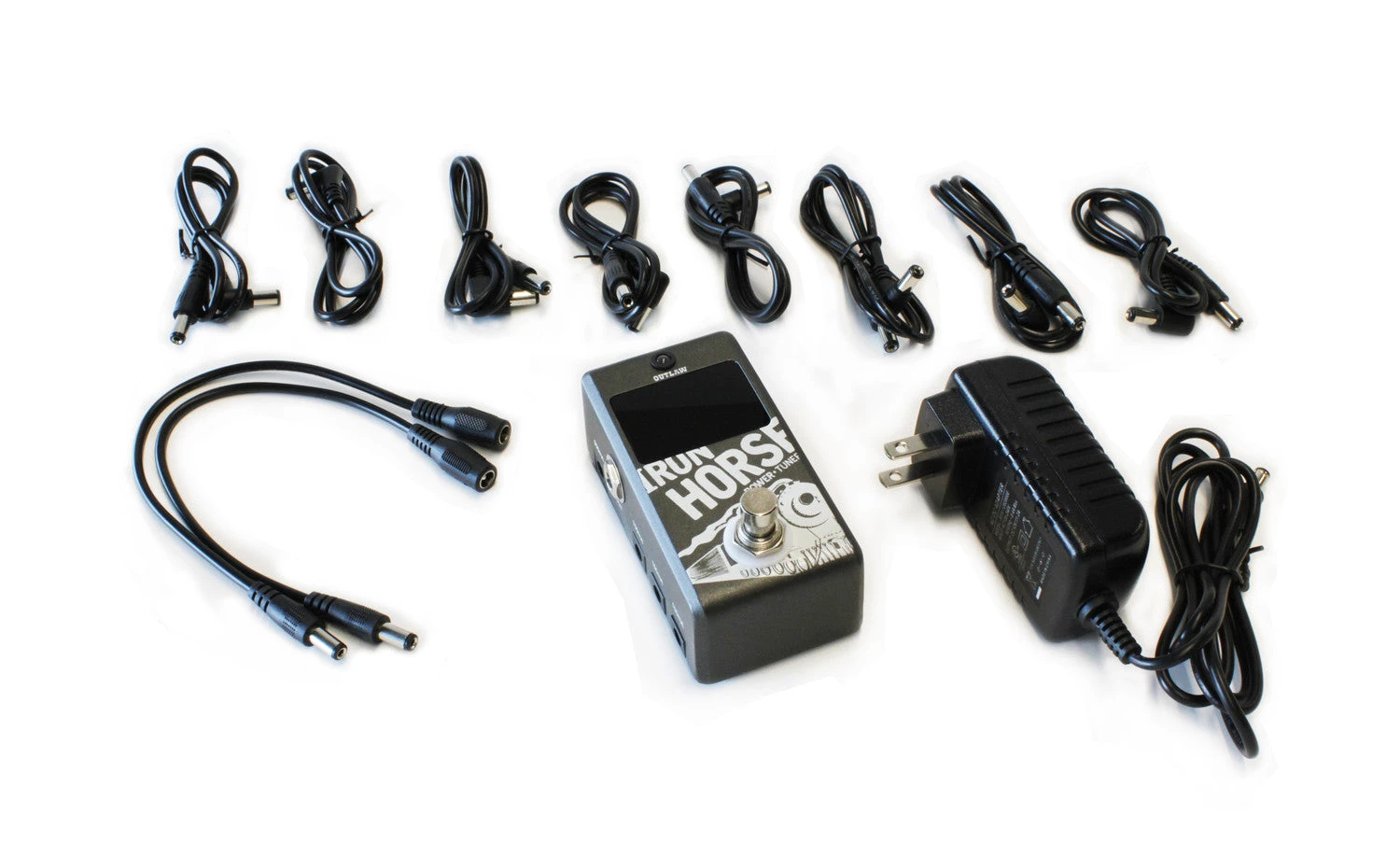 Outlaw Effects "Iron Horse" Multi Pedal Power Supply & Tuner Eight 9V DC Outputs 3 Outlaw Effects "Iron Horse" Multi Pedal Power Supply & Tuner Eight 9V DC Outputs