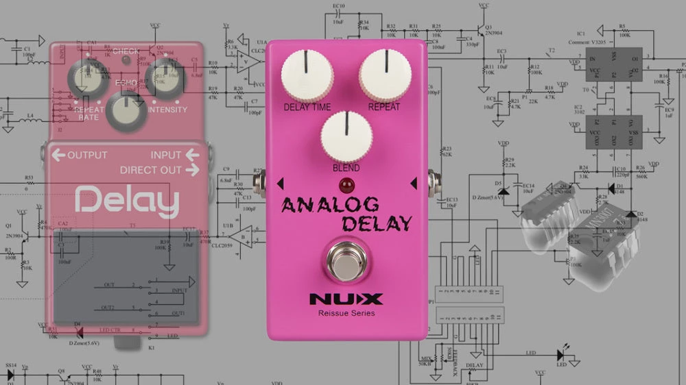 NUX NU-X Reissue Series Analog Delay Effects Pedal NUX 3 NUX NU-X Reissue Series Analog Delay Effects Pedal NUX