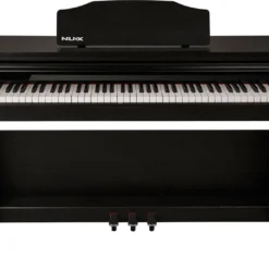 Nux NU-X WK520 Upright 88-Key Digital Piano With Slide-Top In Dark Wood Finish W/Stool DIGITAL PIANOS/KEYBOARDS