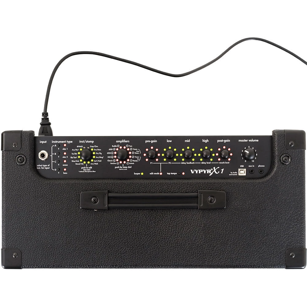 Peavey Vypyr X-Series "X1" Modeling Guitar Amp Combo 30-Watt 1x8" 6 Peavey Vypyr X-Series "X1" Modeling Guitar Amp Combo 30-Watt 1x8"