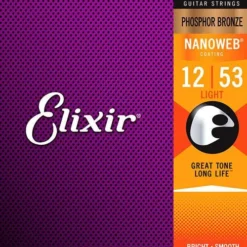 Elixir Nanoweb Phosphor Bronze Acoustic Guitar Strings Acoustic Guitars