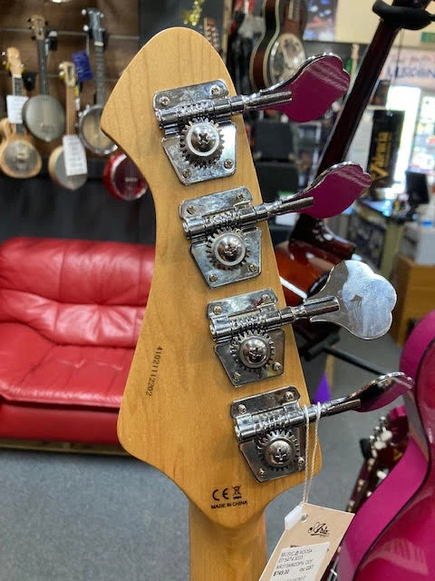 Aria 313MK2 Detroit Series 4-String Electric Bass Open-Pore Natural Finish GUITARS 6 Aria 313MK2 Detroit Series 4-String Electric Bass Open-Pore Natural Finish GUITARS