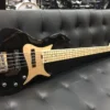 Aria Pro II 5 String Bass Guitar Black With Gold Guard GUITARS