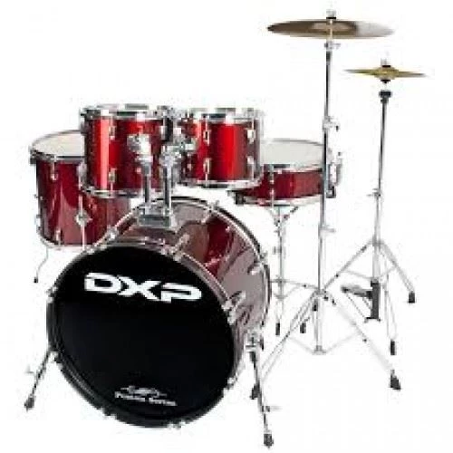 DRUMS DXP 5 Piece Drum Kit Package - Wine Red 3 DRUMS DXP 5 Piece Drum Kit Package - Wine Red