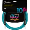 Fender PRO GLOW IN THE DARK CABLE 10ft Blue