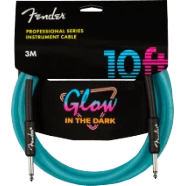 Fender PRO GLOW IN THE DARK CABLE 10ft Blue