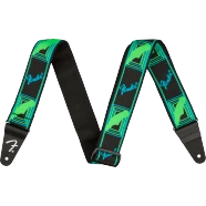 Fender Guitar Accessories Neon Monogrammed Strap Green/Blue