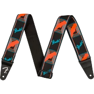 Fender Neon Monogrammed Strap Blue/Orange Guitar Accessories