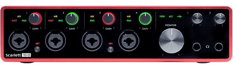 Focusrite Scarlett 18i8 Interface AMPS/FX 4 Focusrite Scarlett 18i8 Interface AMPS/FX
