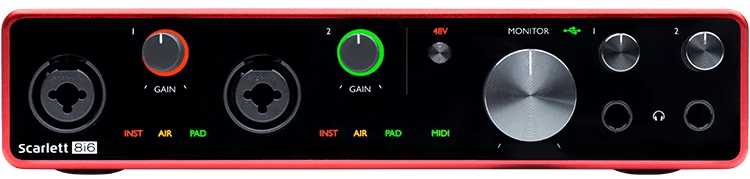 Focusrite Scarlett 8i6 Third Gen 8 In 6 Out Usb Audio Interface 4 Focusrite Scarlett 8i6 Third Gen 8 In 6 Out Usb Audio Interface