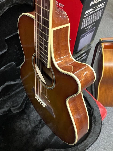 GUITARS Takamine Thinline Series AC/EL Guitar With Cutaway In Gloss Tea Burst Finish 9 GUITARS Takamine Thinline Series AC/EL Guitar With Cutaway In Gloss Tea Burst Finish